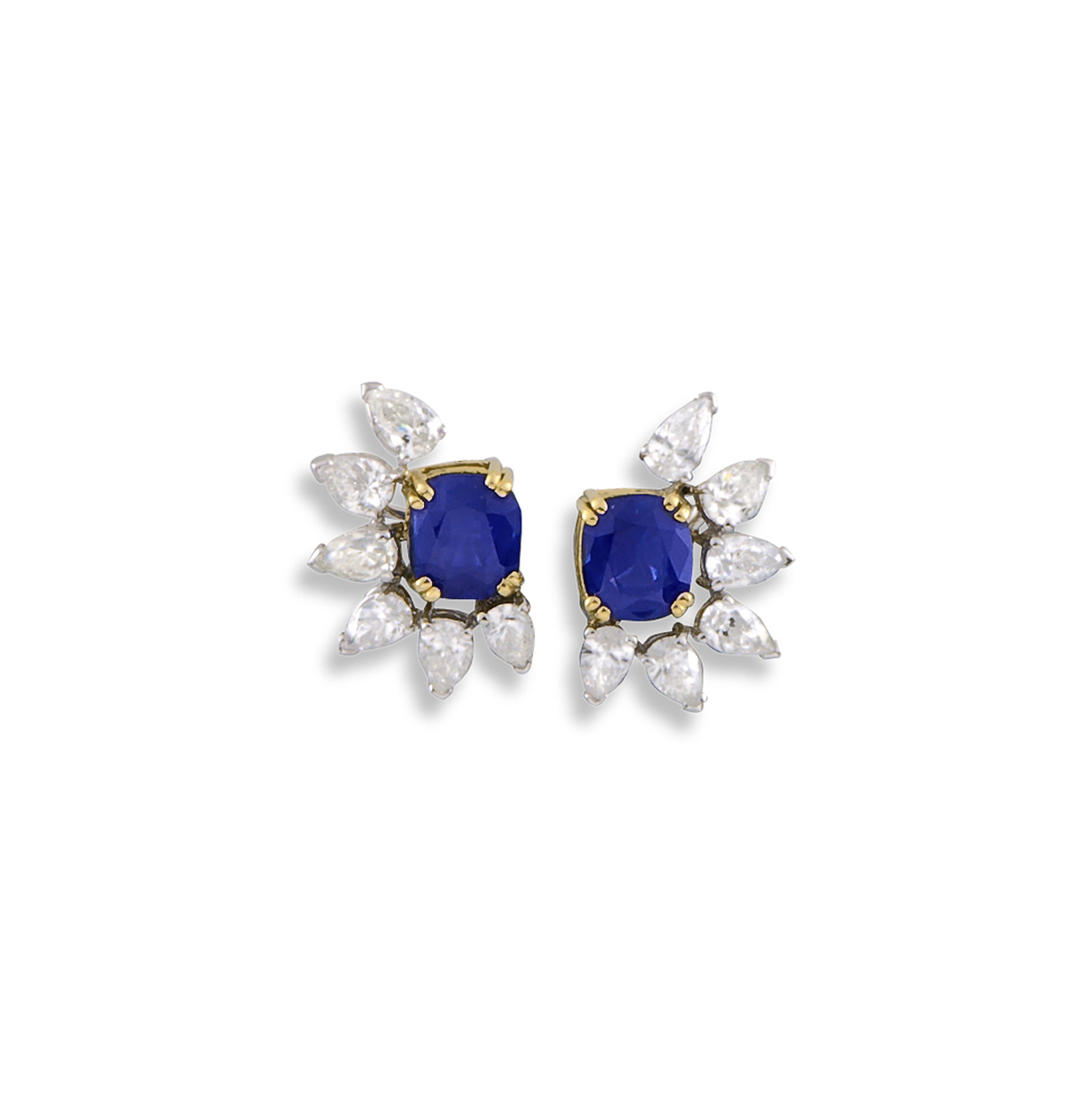 Sapphire and diamond earrings