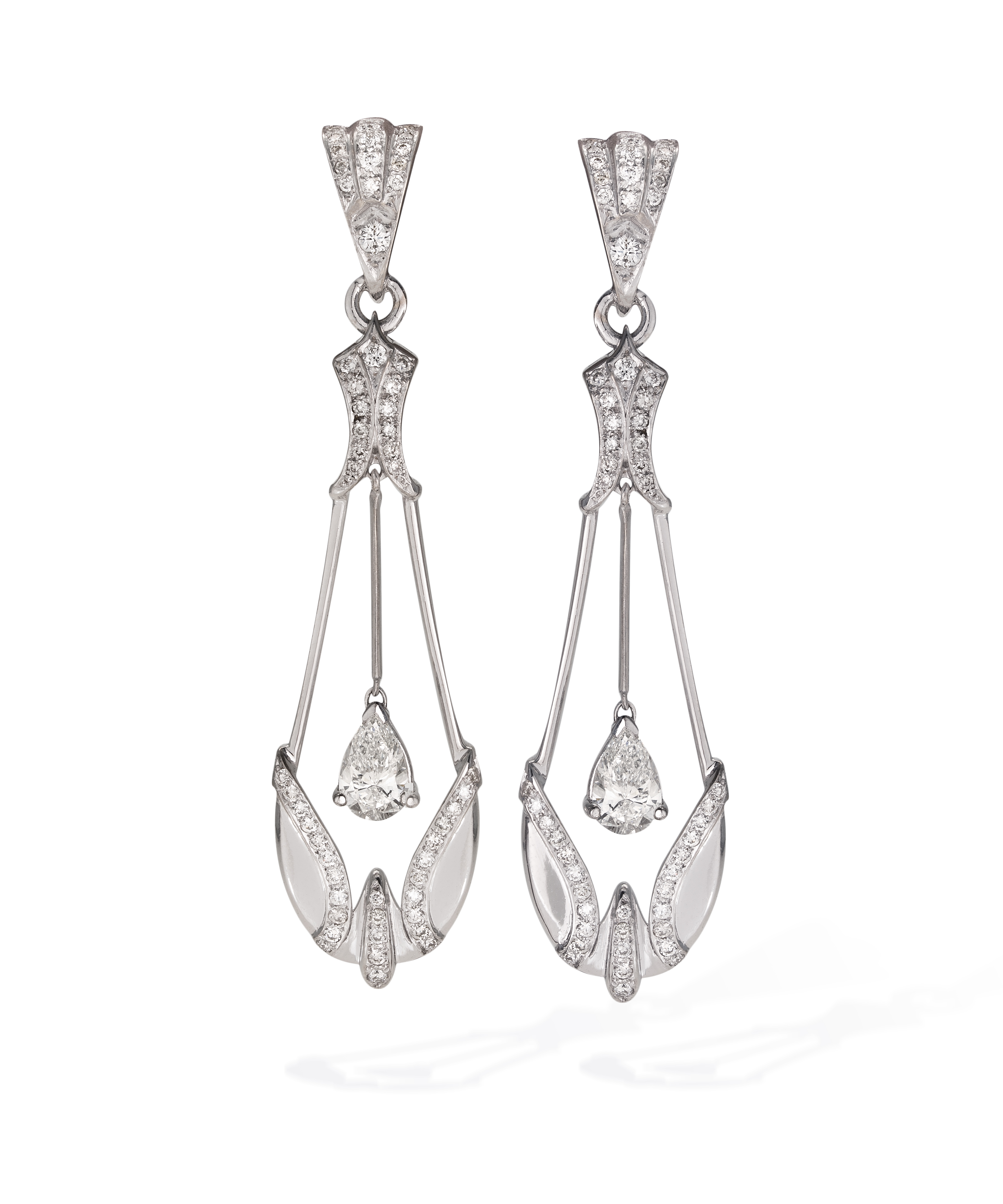 Pendientes art deco perilla