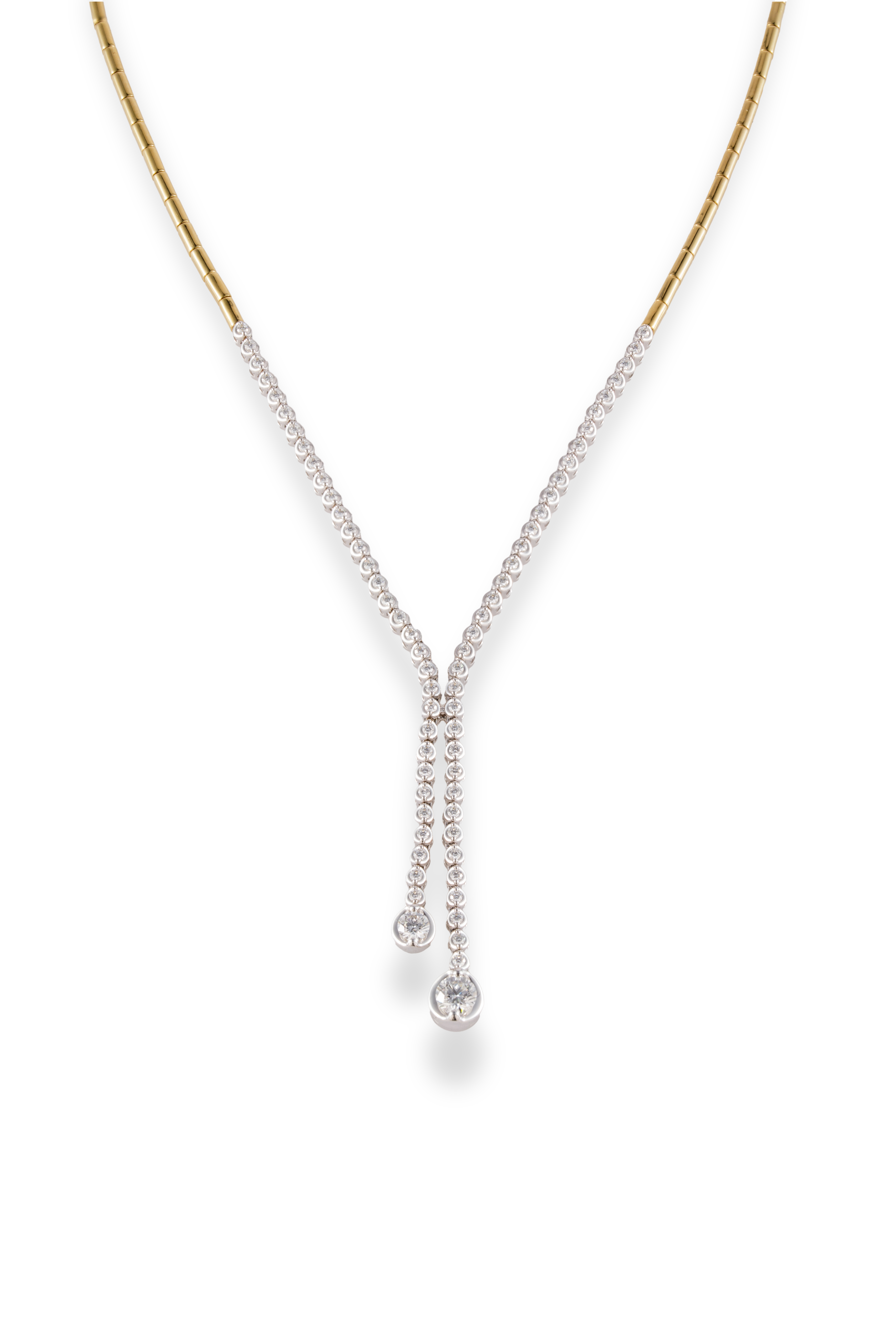 Collar dos oros brillantes