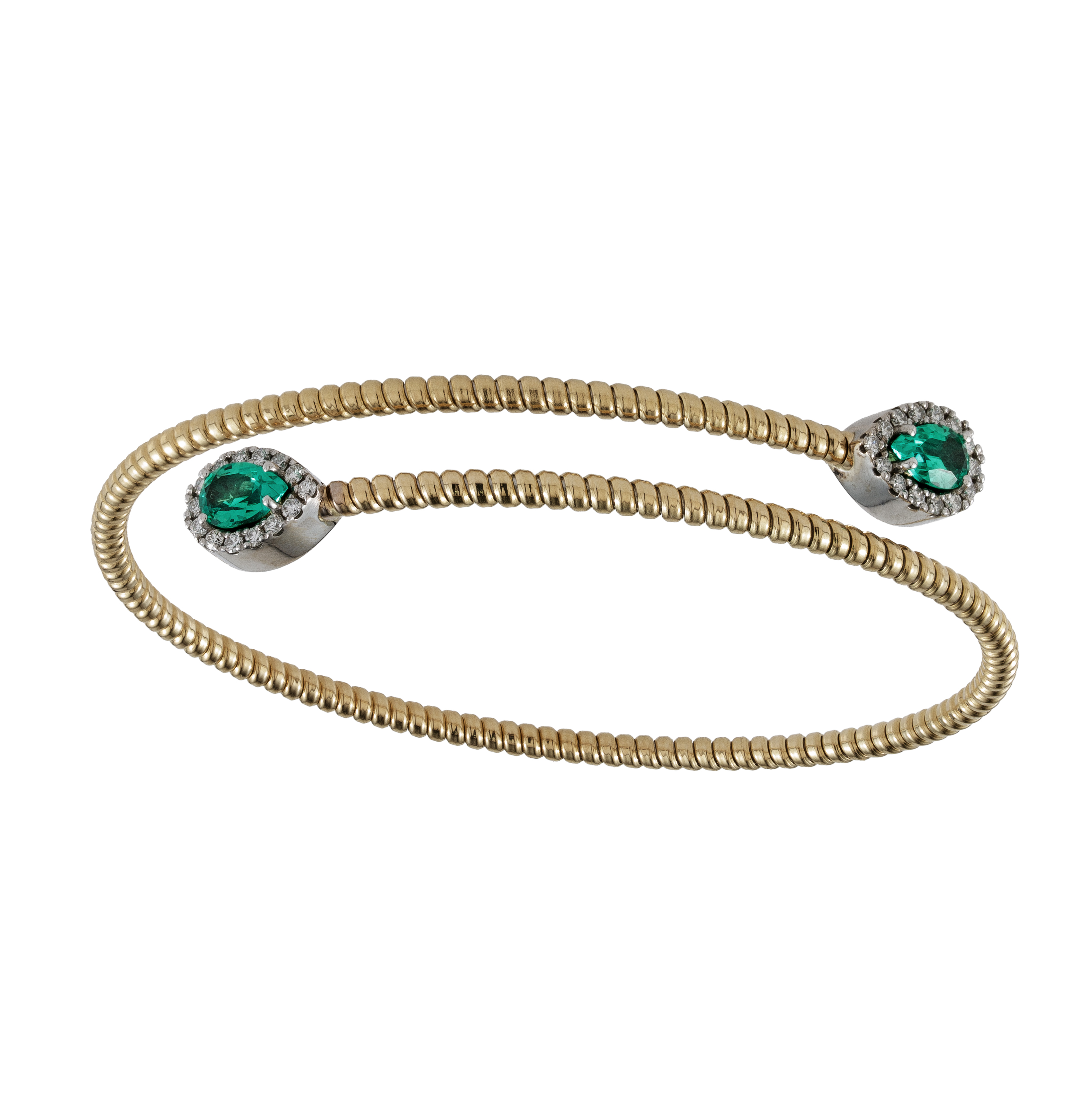 Pulsera tubogas esmeraldas