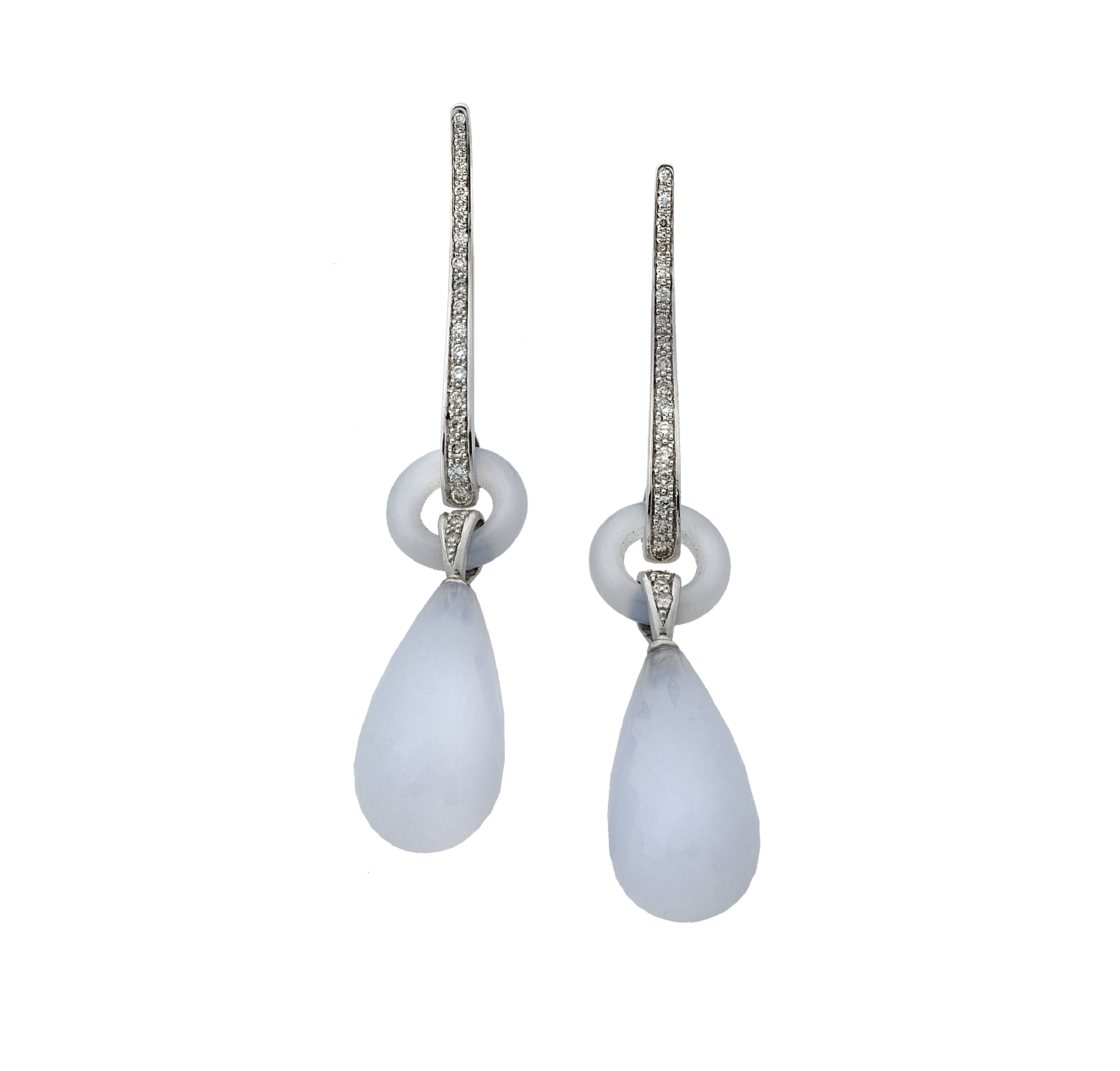 ARS white quartz earring