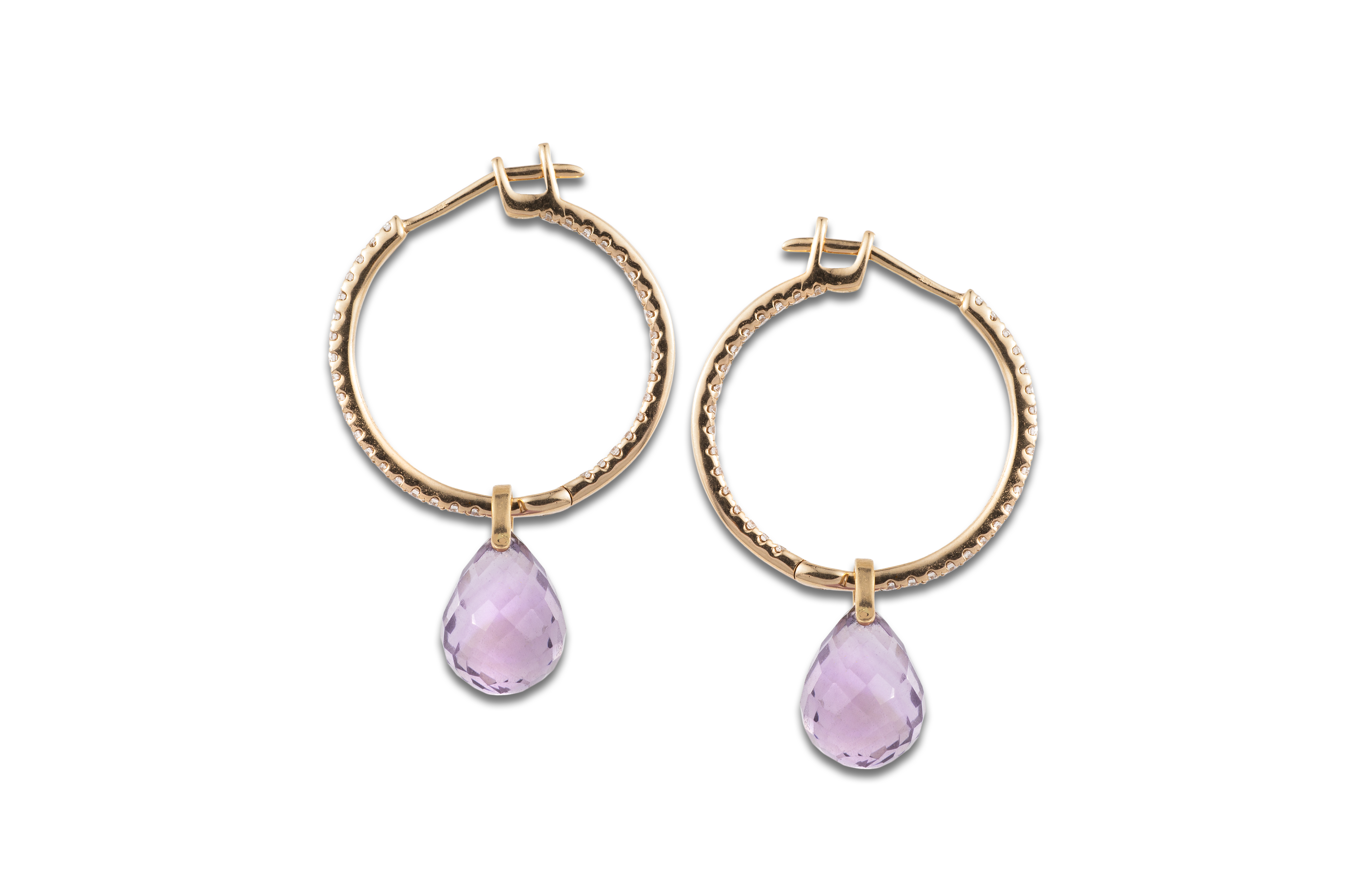 Creole earrings in rose gold