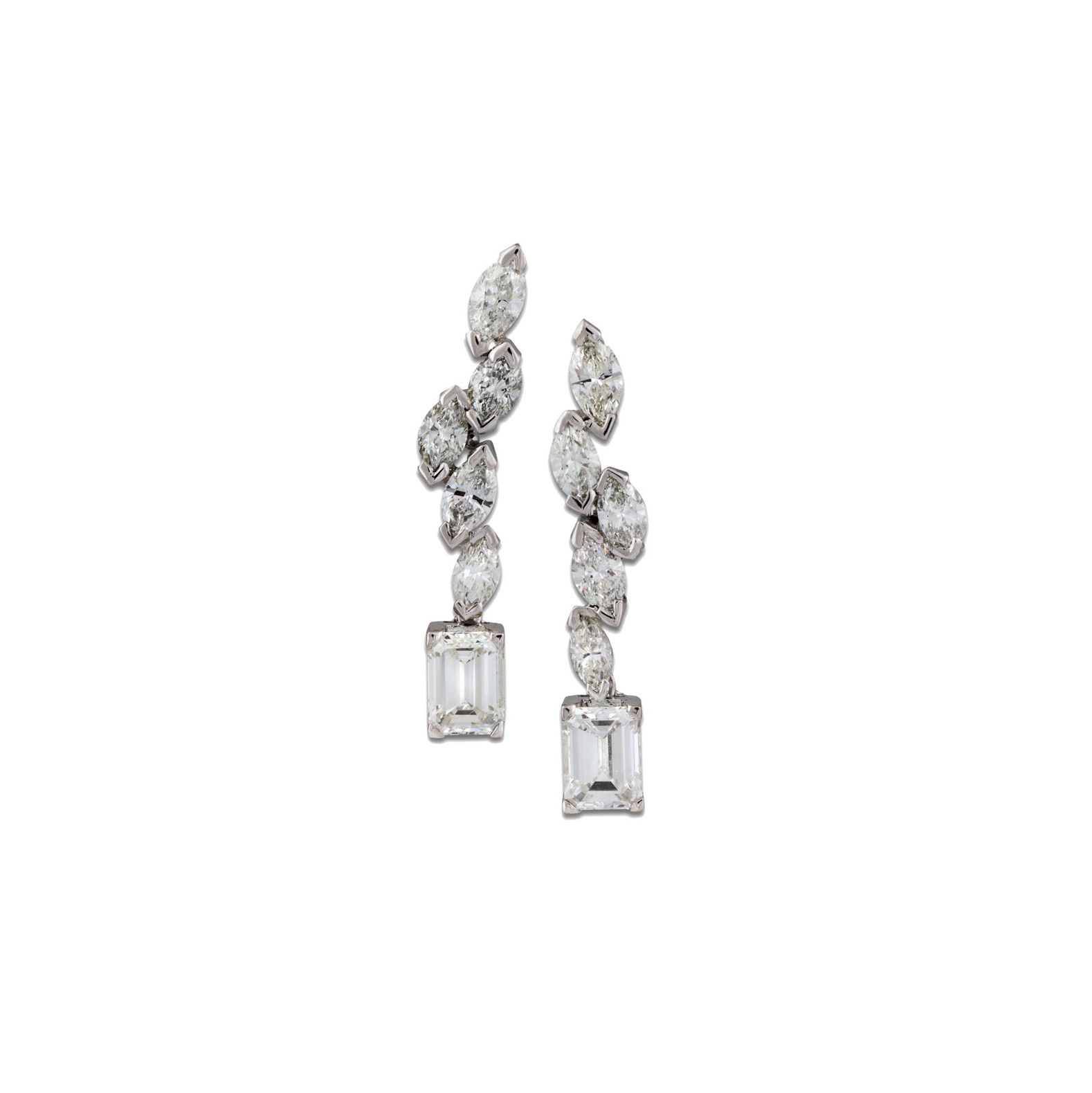 Marquis diamond earrings