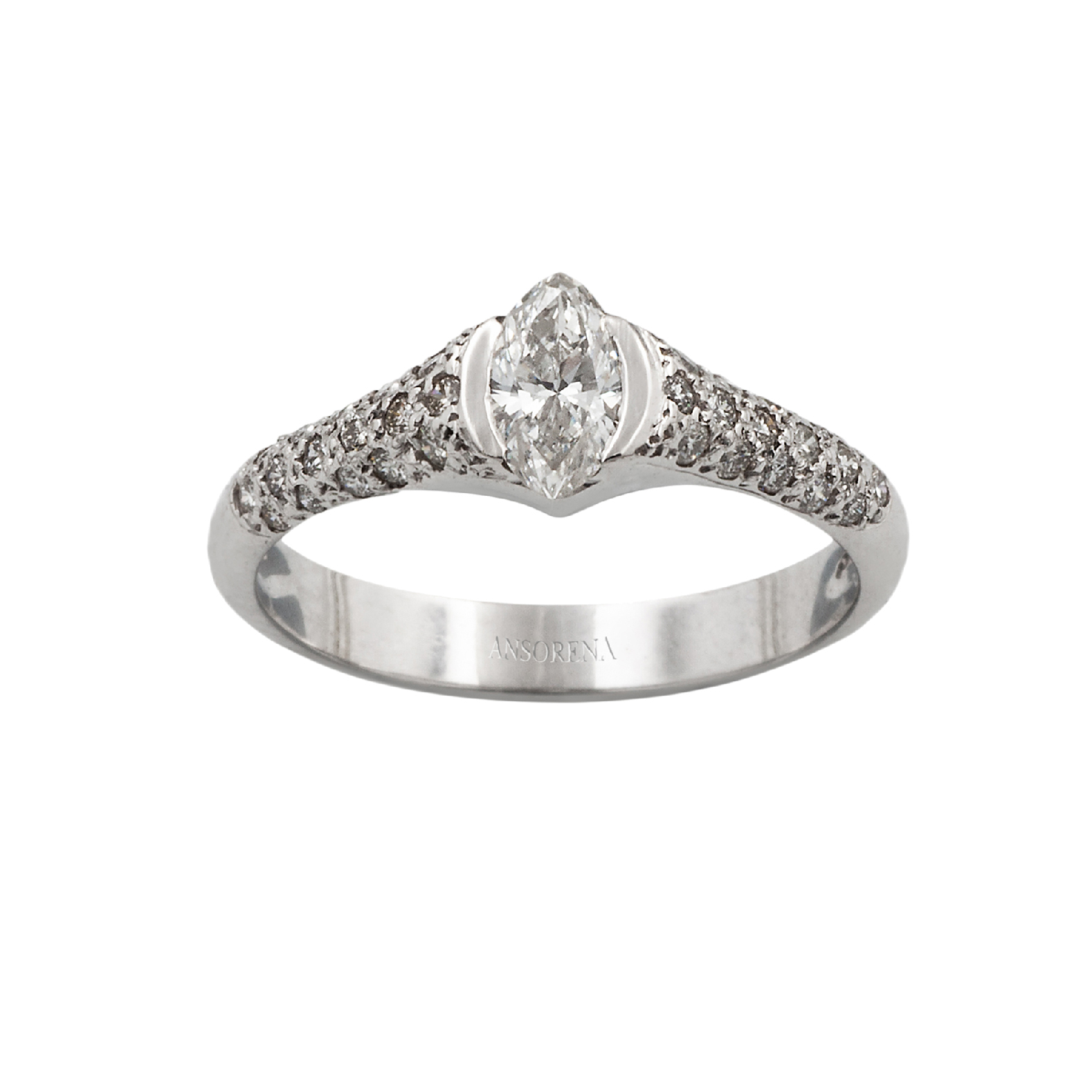 Solitario talla marquise