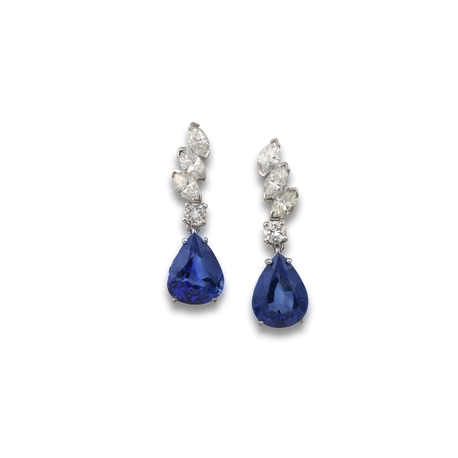 Long sapphire earrings