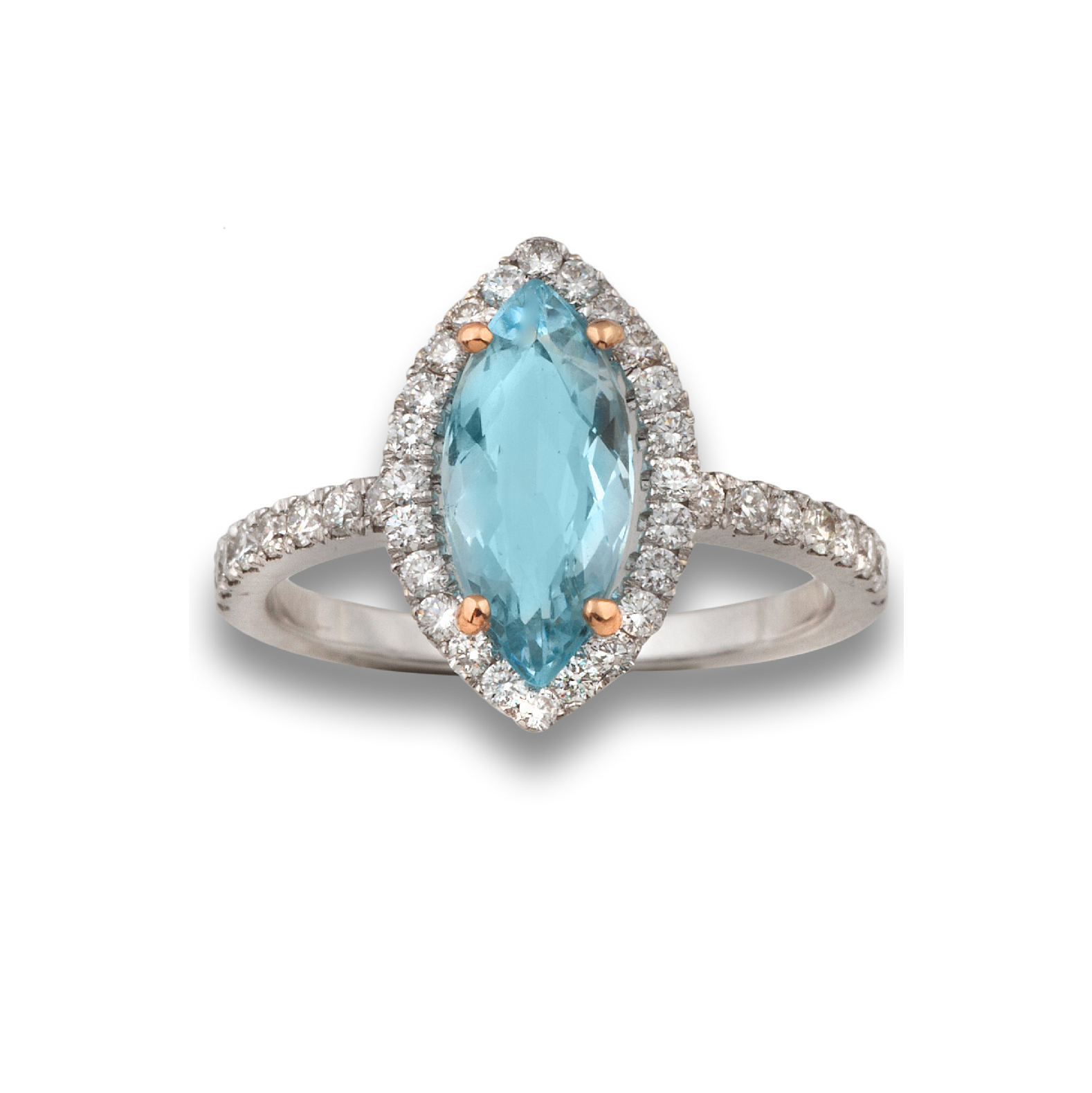 Marquise aquamarine ring