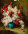 JOAQUIN ANGULO GARCIA, "Flores rosadas" y "Flores azules",