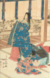 TOYOHARA CHIKANOBU Japón, "Sei Shonagon en el palacio imper