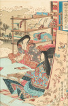 TOYOHARA CHIKANOBU Japón, "Sei Shonagon en el palacio imper