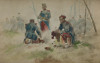 JOSÉ CUSACHS Y CUSACHS, "Dos escenas de soldados", 1904, Ti