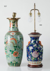 Lámpara de mesa a partir de un jarrón, China, S.XX