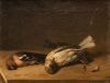 JOAQUIN SIGÜENZA, "Naturalezas muertas con pájaros", 1855,