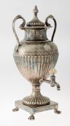 Samovar de metal plateado, Roberts, Cadman & Co, Sheffield,
