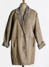 Reversible brown astrakhan coat