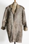 Reversible brown astrakhan coat
