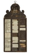 "Tabula Officiorum" Carmelite, Spain, 18th century and late