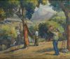 JOSÉ MARIA FRANCO, "Corcheros", 1975, Óleo sobre tabla