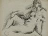 SERVANDO DEL PILAR, "Desnudo", Grafito sobre papel (anverso