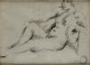 SERVANDO DEL PILAR, "Desnudo", Grafito sobre papel (anverso