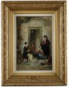 FRANCISCO DÍAZ CARREÑO, "La serenata", Óleo sobre lienzo.