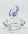 "Delfín", figura de cristal doblado y soplado, Murano, Ital