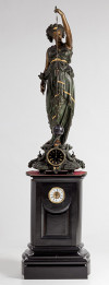 Reloj de pie con escultura S.XIX  