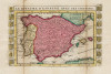 VARIOS AUTORES S.XVII/S.XVIII, "Dos mapas de España y Portu