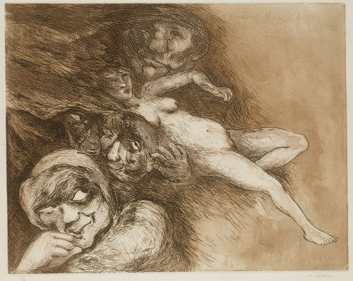 LUIS GARCÍA OCHOA, "La Celestina" , Aguafuerte y aguatinta
