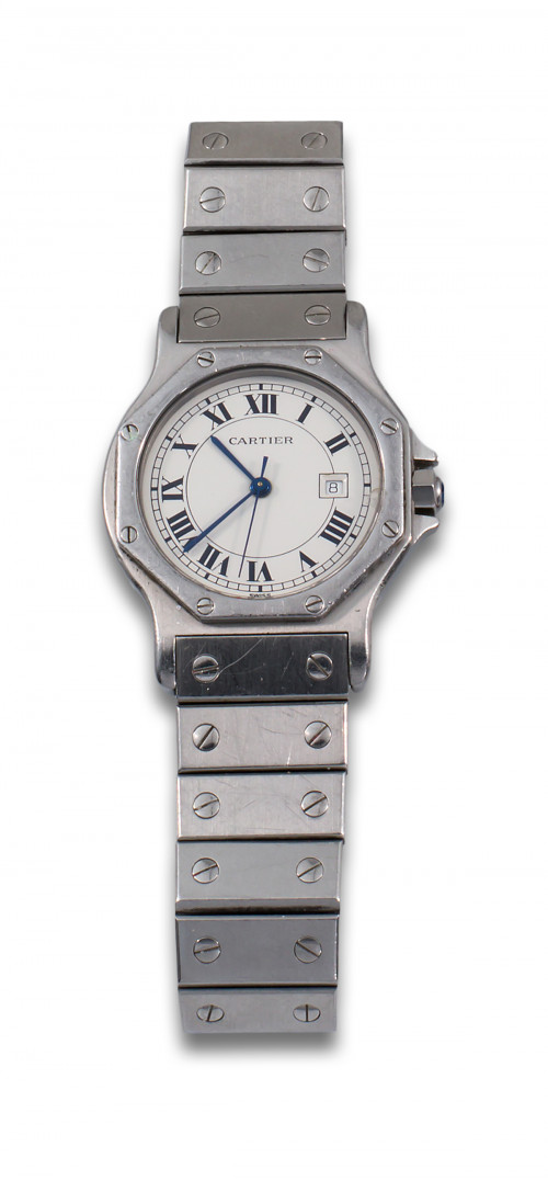 RELOJ CARTIER SANTOS ACERO AUTOMATICO REPASO