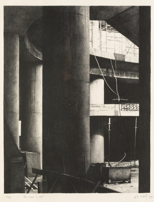 JOSE MANUEL BALLESTER, "Patio interior en obras", 1989, Lit