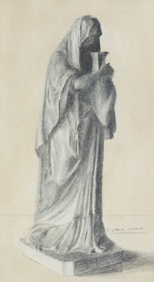 RAMON STOLZ VICIANO, "Escultura", Grafito sobre papel