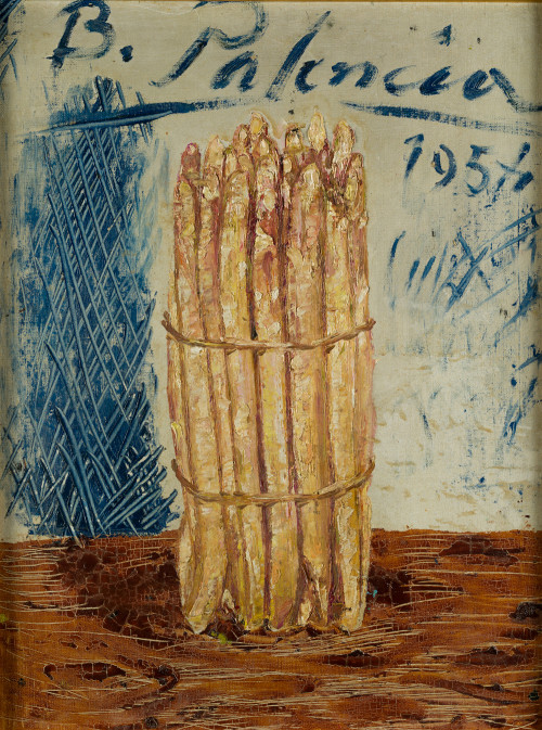 BENJAMÍN PALENCIA, "Esparragos", 1954, Óleo sobre lienzo