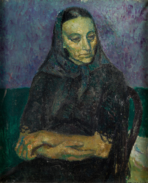 JOSÉ MALLOL SUAZO, "Retrato de mujer", Óleo sobre lienzo
