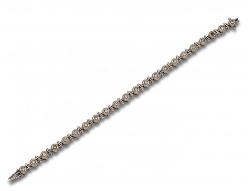 PULSERA RIVIERE DE DIAMANTES EN ORO BLANCO