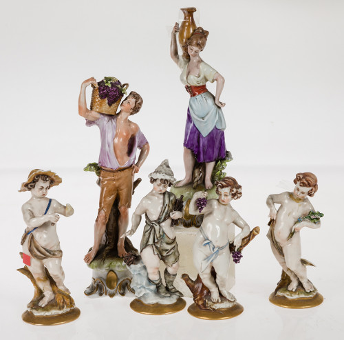 Par figuras de porcelana Capodimonte