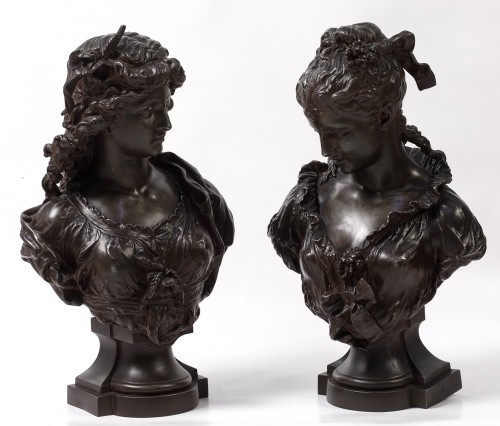 Dos bustos de damas, siguiendo a Moreau
