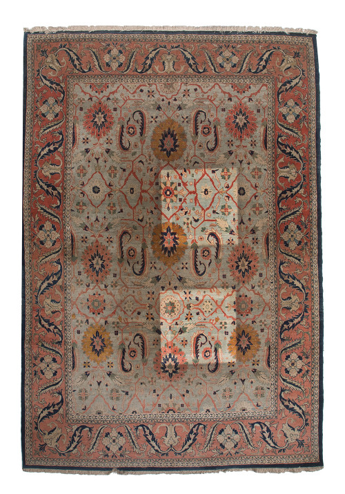 Alfombra oriental verde y azul 370x254 aprox