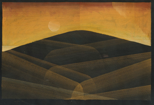 EUSEBIO SEMPERE, "Sin título", 1962, Tintas sobre papel