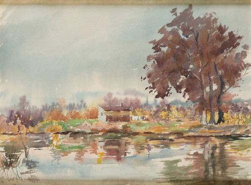 "Paisaje con lago", 1953