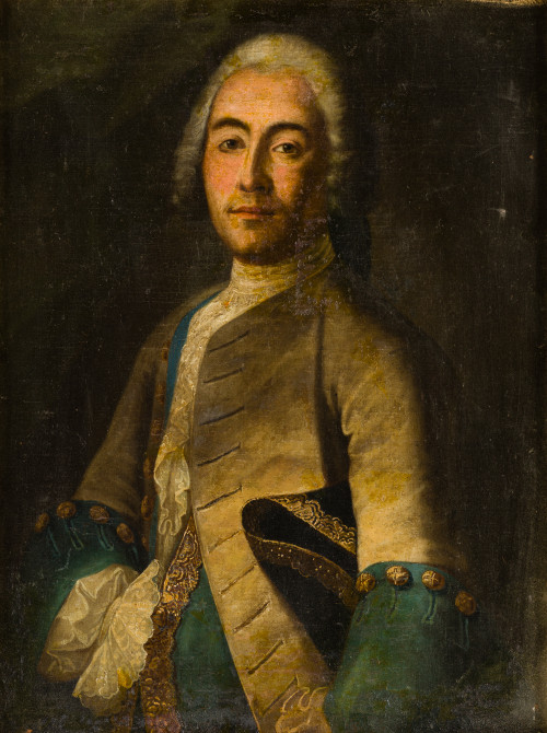 ESCUELA  CENTROEUROPEA, "Retrato de  caballero con uniforme