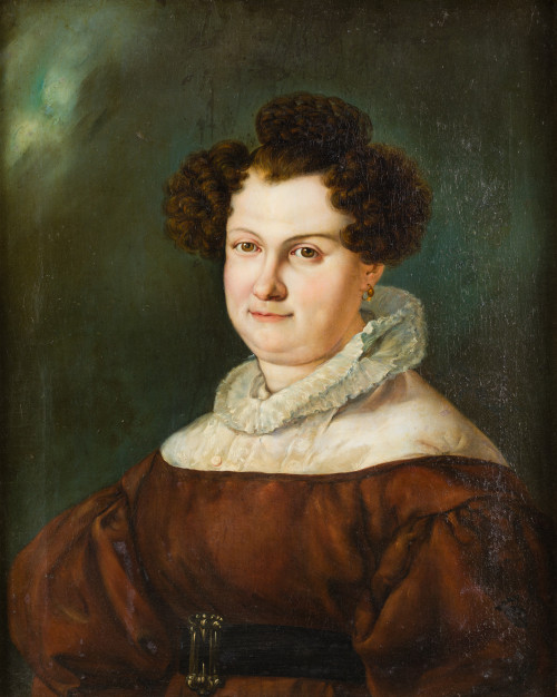 CÍRCULO DE VICENTE LÓPEZ, "María Cristina de Borbón, con el