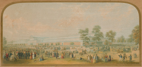 ESCUELA INGLESA S. XIX, "Vista del Palacio de Cristal de Lo