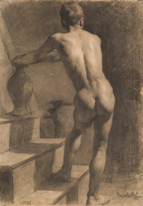 ADOLFO FERRER AMBLAR, "Academia masculina de espaldas", 192