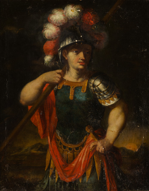 ESCUELA ESPAÑOLA, "Josué", Óleo sobre lienzo.