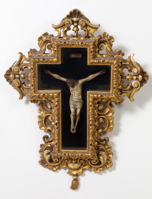 Cristo de madera tallada y policromada, España, S. XIX-XX