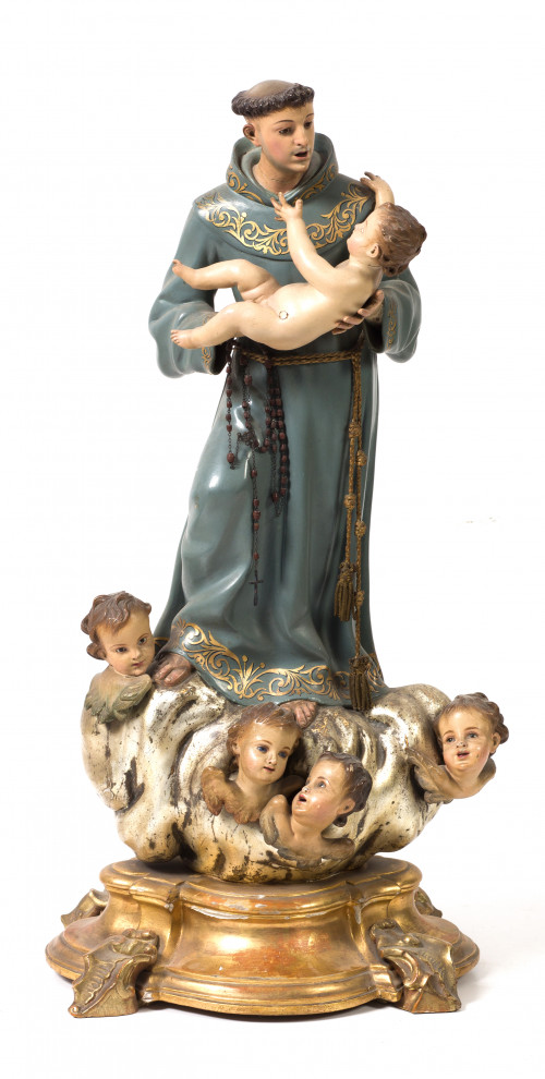 San Antonio Padua Esculltura  XIX
