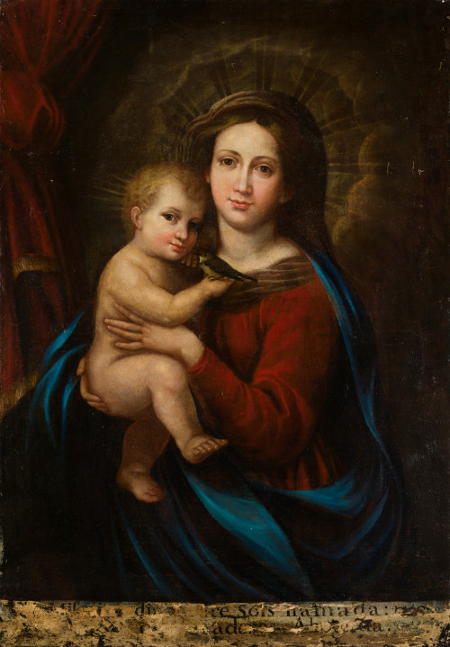 ESCUELA ESPAÑOLA  Fles. S. XVII - Ppios. S. XVIII, "Virgen