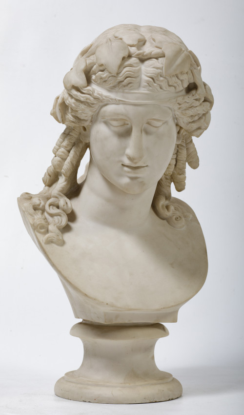 Busto dama romana en marmolina