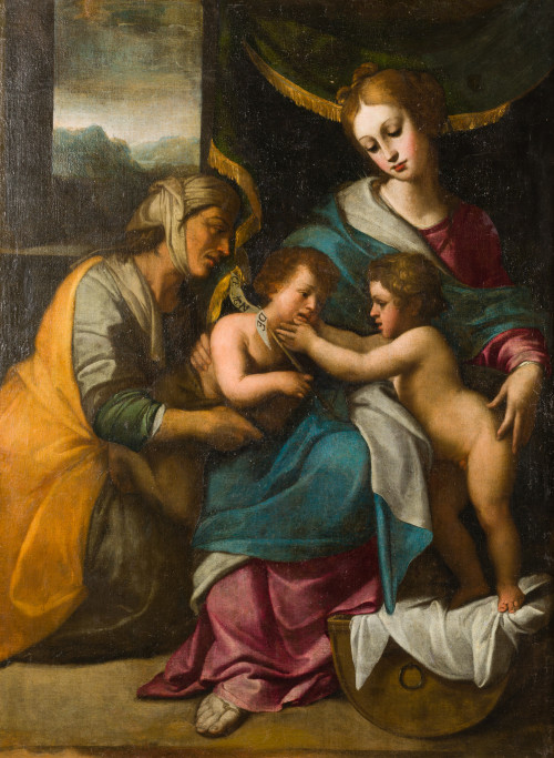 "Virgen con Niño y San Juanito" copia Rafael