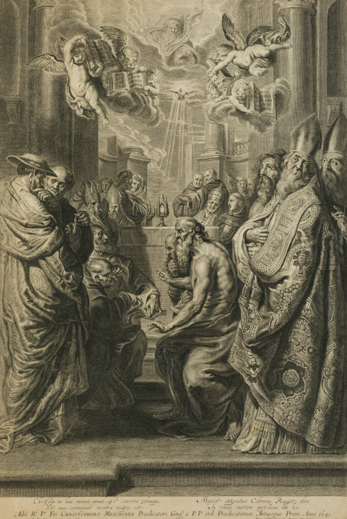 Grabado Rubens Padres de la Iglesia